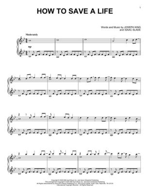 how to save a life piano sheet music: the importance of music in saving lives